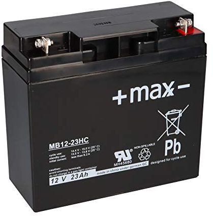 Batería de 23 Ah, 12 V, AGM, batería de plomo, para cortacésped, tractor cortacésped, cortacésped, barco, scooter, 17 Ah, 18 Ah, 19 Ah, 20 Ah, 22 Ah, QB