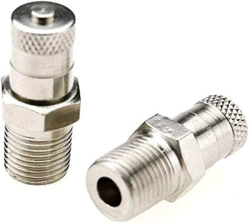 Auto-Plaza 2 pcs 1/8 Inch BSPT Schrader Tank Valve 25mm Wheel Air Compressor 35 Bar 500 PSI
