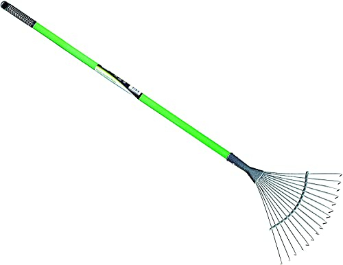 Easy Shopping® Set of Spade & Fork, Garden Rake, Prong Rake, Dutch Hoe, Digging Hoe Head with Handel and 3.5M Window Cleaner (Prong Rake)