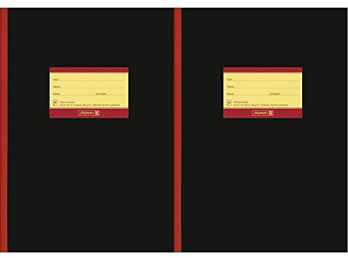 Brunnen 1044635 Oberschulheft A4 (20 Blatt, liniert, mit 9 cm breitem Rand) & 1044626 Oberschulheft A4 (20 Blatt, 5 mm kariert, mit Rand)