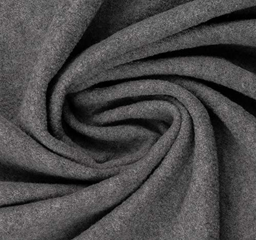 Weicher Walkloden/Walkstoff MERINO by Swafing® von Stofftreff Santi®-100% gekochte Schurwolle vom Merinoschaf-0,5 m Schritte-Meterware (Hellgrau-1183-merinos)