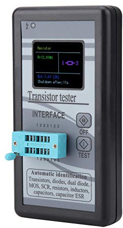 M328 Transistor Tester, Transistor NPN/PNP Multifunzionale Transistor Diodo Resistenza Induttanza 0.5Ω - 50MΩ Tester per Transistor LCD, Tester per Transistor Digitale