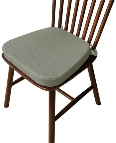 Hovoto Chair Cushions Pads, 2 Piece Seat Pads for Dining Chairs with Ties Non Slip Seat Cushions, Big Hippo Chair Cushion for Kitchen, Patio Garden, Dining Room Washable Cover