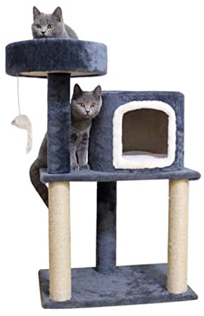 Katzenbaum Kratzbaum Katzen-Klettergerüst Mit Katzenstreu-Kratzbaum, Vier Jahreszeiten-Katzen-Sprungplattform, Mehrschichtiges Katzen-Kratzbrett-Spielzeug katzenkratzbaum (Color : Gray, Size : 50 x
