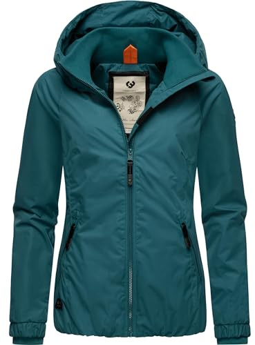 Ragwear Damen wasserdichte Übergangsjacke Dizzie mit großer Kapuze