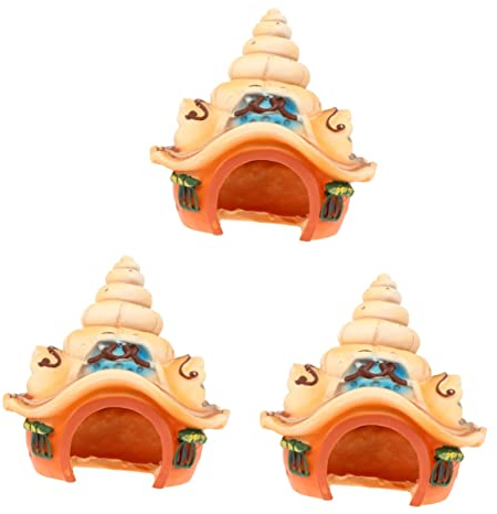 BESPORTBLE 3st Landschaftsraum Für Aquarien Draussen Aquarium Fischhaus Schildkrötenzubehör Aquarienverzierung Krabbendekor Fischglas Aus Glas Kunstfelsen Sand Heim Harz Kriechen Ausweichloch