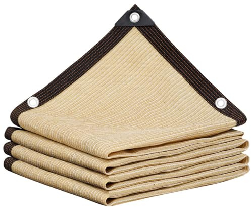 Rete Parasole Per Esterni Con Occhielli | Copertura Parasole Resistente | Rete Ombreggiante All'80% Per Pergola Da Giardino, Prato, Piante, Patio,Sabbia,2x4 M (6,5x13,1 Piedi)