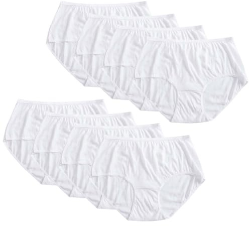 AOOPOO Lot de 8 Slips Jetables Femme en 100% Coton Culottes Jetables Femme Grande Taille sous Vetement Jetable Hopital Maternite Culotte Périodique pour Grossesse Accouchement Voyage Massage, M-4XL