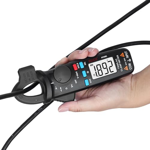 Testeur de courant et de tension, pince de mesure numérique, multimètre testeur de tension, mesure le courant et la tension AC DC, ACM91 1MA True Rms 6000 Counts Meter Low Impedance Tester
