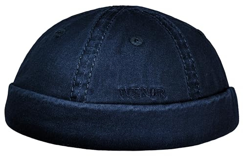 WEROR WEROR-440.1 Casquette docker pour homme - Bonnet de pêcheur - Bonnet de docker - Bonnet en coton - Bonnet tricoté - WEROR-440.1, Marine, taille unique