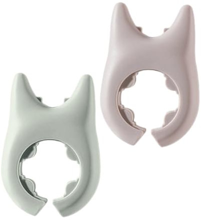 Alipis 2pcs Cartoon Pot Lid Lifter Silicone Spoon Holder Spill Preventer Easy Install for Boil over Protection