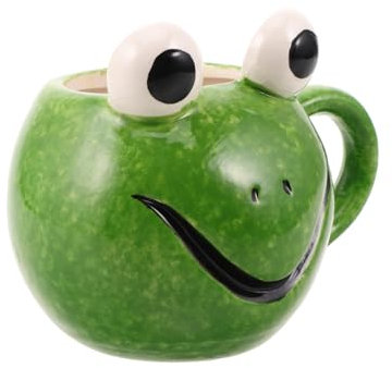 Ciieeo Taza De Rana De Cerámica Linda Taza De Agua Con Forma De Animal Para Leche y Zumos