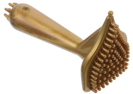 minkissy Pvc Meridian Massagebürste zur Muskelentspannung für Arme und Kopfhaut Vielseitig Einsetzbar im Schönheitssalon mit Ergonomischem Design und Goldener Farbe