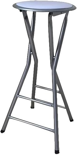 DZYHFCO DUANZEYUQA Moderner Klapphochstuhl mit PU-Kunstleder-Sitz, kompakter Barhocker für Küche, Frühstück (B)
