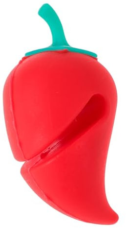 CHICAMPERA Sollevatore Per Coperchi Silicone Forma Di Peperoncino Rosso Strumento Anti-rovesciamento Per Cucina e Sicuro Previene Le Fuoriuscite Durante La Cottura