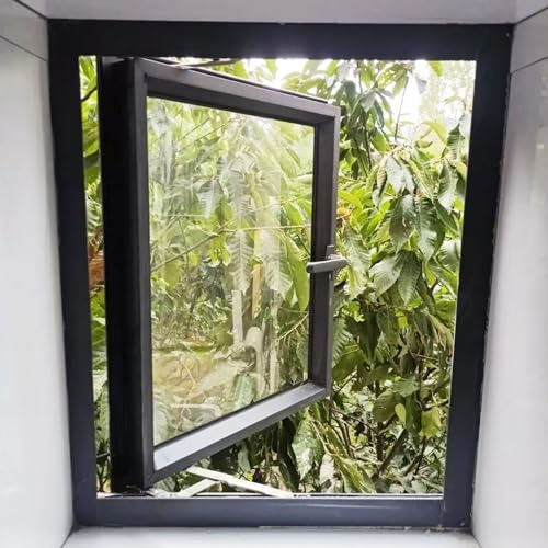 Aluminum Frame Casement Window with Reinforced Glass, Locking Mechanism for Enhanced Security, Ideal for Basement Egress and Household Replacement