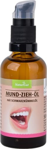 NaturGut Mund-Zieh-Öl 100 ml – Mit Schwarzkümmelöl, Sanddornöl & Pfefferminzöl – Für frischen Atem und die tägliche Mundpflege – Naturreines Öl zum Ölziehen