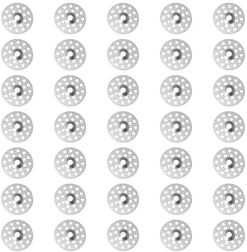 SQXBK 200PCS 1 Inch Plaster Wall Repair Washers Insulation Nail Gaskets Silver Special for Wall Ceiling Drywall Hole Fixing Galvanized Metal Composite Board Fixing Lock Washers