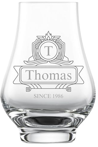 Z W I E S E L Whisky Nosing Tumbler mit individueller Gravur, Bar Special, spezielle Nosing Gläser, personalisiert, Tritan-Kristallglas, Made in Germany, Geschenkidee Männer & Vatertag, UV Laser