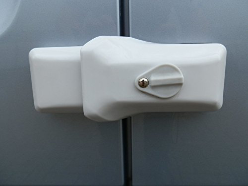 Milenco High Security Van Door Locks Twin Pack White Sold Secure Gold