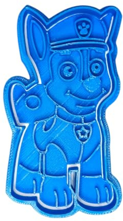 Cuticuter Paw Patrol Chase Ausstechform, Kunststoff, blau, 8x7x1.5 cm