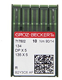 GROZ-BECKERT 10er Packung Nähnadeln 134 mit Rundkolben und Rundspitze für Industrienähmaschinen (Nm. 90/14)