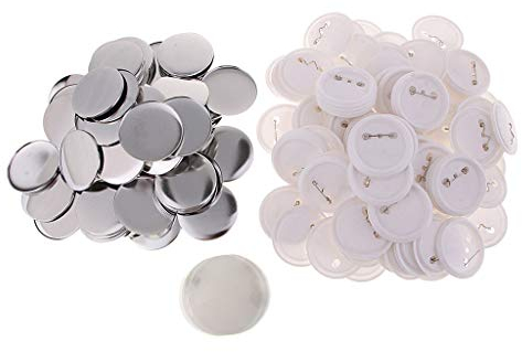 Perfeclan 100 Button Komponenten Buttons Rohlinge Anstecknadel Zubehör für Button Maschinen
