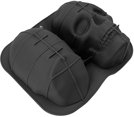 Skelettkopf-Backform, hitzebeständige Halloween-Schädelkopf-Backform, weiches, flexibles Eiskeks-Silikon Schwarz