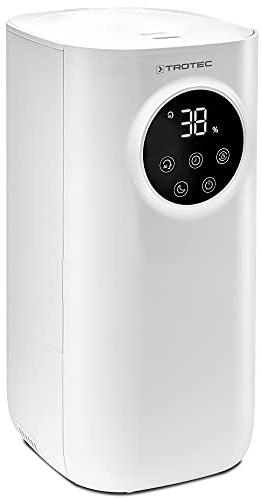 TROTEC Luftbefeuchter B 7 E – Ultraschall Befeuchter mit Aroma-Diffusor – Räume bis 30 m²/ 75 m³, Luftreiniger mit Carbon-Luftfilter, UV-Lampe, 5 l Tank, Nachtmodus