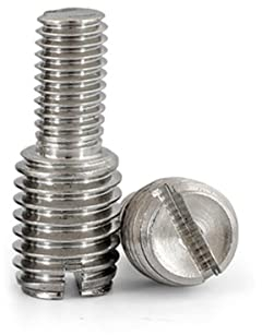 M3 M4 M5 M6 M8 M10 M12 Reduzierschrauben Konverterbolzen Kameraadapter Umbau Edelstahl 304 Doppelseitige Madenschraube - M6x10 bis M8x10 (2 Stück, großer Kopf mit Schlitz