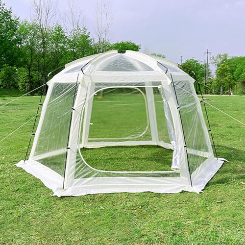 Kuppelzelt mit 360°-Panorama-Transparenz, UV-beständig, winddicht, ideal für Party, Garten, Terrasse, Hinterhof, 5-8 Personen, Camping-Überdachung, Veranstaltungszelt, 3,5 m Größe!