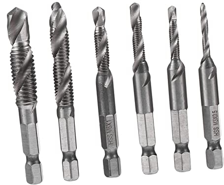 jojofuny 12stücke Teiliges Spiralbohrer Und Gewindebohrer-set Aus Hochgeschwindigkeitsstahl Präzises Bohren Und Gewindeschneiden Einem Für Holzarbeiten