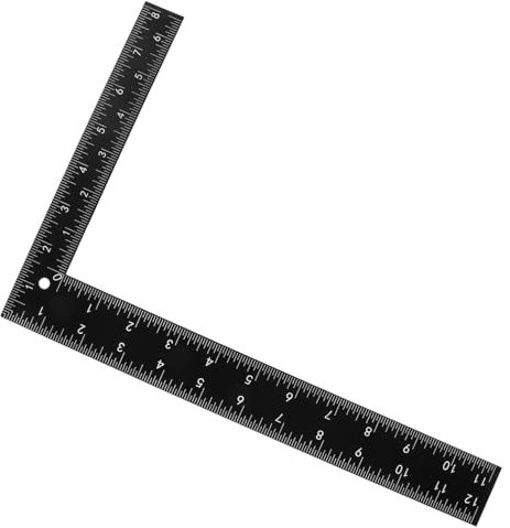 Yardenfun Regla Cuadrada De Metal Para Artesanía De Cuero Escuadra De Carpintero Herramienta De Medición Precisa Diseño y Portátil Adecuado Para Bricolaje 1