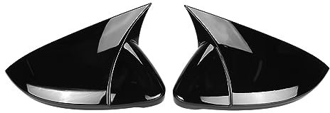 Auto Spiegelkappen Für Golf 6 Für MK6 Für GTI Für GTD Für Golf 5 Für MK5 Für Golf 7,5 Für MK7 Rückspiegel Kappen 2X Carbon Look Seite Spiegel Abdeckung Rückspiegel Abdeckung(Glossy Black-MK7)