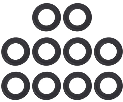 PATIKIL 10pcs Tri Clamps Gasket, 50.5mm OD 29mm ID Sanitary TC Tri Clamps Gasket Tri Pipe Rubber Ferrule Washers Tube Fittings O Ring Seal Gaskets for Dairy Brewing Winery Equipment