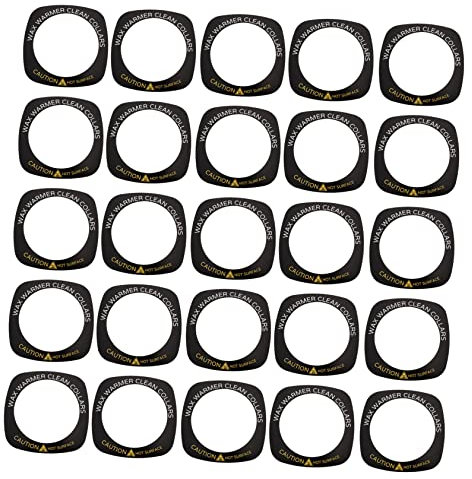 minkissy Universal Wax Heater Accessory 50pcs Stain Resistant Paper Collars Anti-Fouling Rings for Wax Warmer Melting Machine Black
