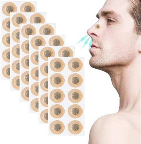 JAWUZ (Ricariche 30 Paio Cerotti Nasali Magnetici, Cerotto Naso Magnetico Sicuro e Confortevole, striscia nasale magnetica, strisce nasali anti-russamento per dormire,rotondo