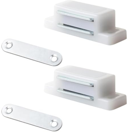2 Pezzi Chiusura Magnetica Autoadesiva Calamita Per Mobili Chiusura Magnetica Serratura Magnetica Per Mobili Armadietti Sportelli Magnetici Sportelli Dell'Armadio Chiusura Magnetica (Bianco)