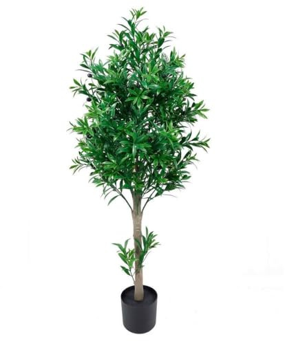 LOLAhome Planta Artificial Olivo para Interior y Exterior, 120 cm