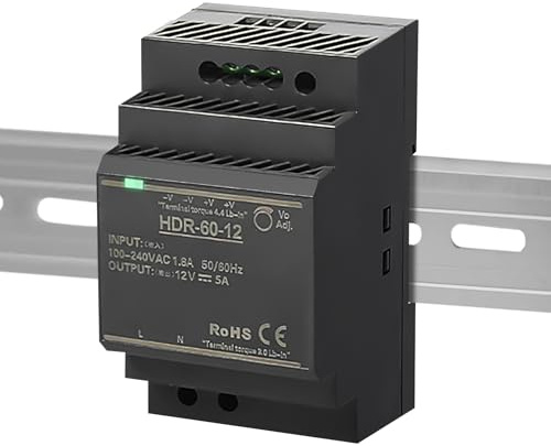 Hutschienen Netzteil 24V: 24VDC 60W 2.5A, HDR-60-24 Hutschienen Schaltnetzteil DIN Schienen, DIN Schienen Transformator für Industrielles Automatisierungs System