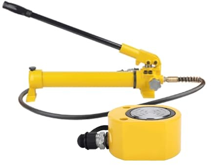 Kit martinetto idraulico con pompa manuale CP-180, martinetto idraulico for lavori in spazi ristretti, martinetto a basso profilo con corsa da 18 mm/0,7 pollici(30T jack+CP-700 hand pump)
