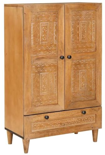 vidaXL Highboard 60 x 33 x 100 cm Solid Mango Wood