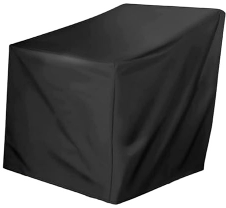 SUPVOX Housse de Chaise D'extérieur Noire en Toile Oxford, Imperméable, Protection Intégrale, pour Chaise Pivotante de Patio et Extérieur, Installation Facile Couleur Aléatoire