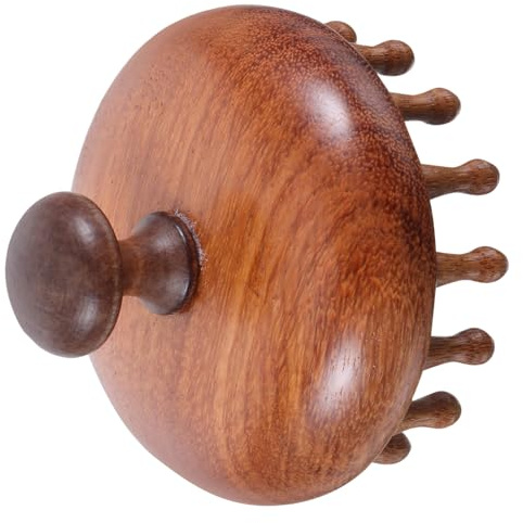 HOLIDYOYO Massager Holz Kopfhautbürste Zähne Natürlicher Holz massagekamm zur Juckreizlinderung und Dandruff reduktion Vielseitig für Zuhause Büro Reise Fördert Gesundes Haarwachstum