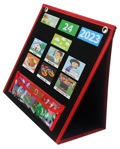 Tabella giornaliera di routine per bambini, programma visivo, strumento di aiuto per l'apprendimento con 63 schede illustrate per bambini in età prescolare Homeschool Tabella di programma visivo per