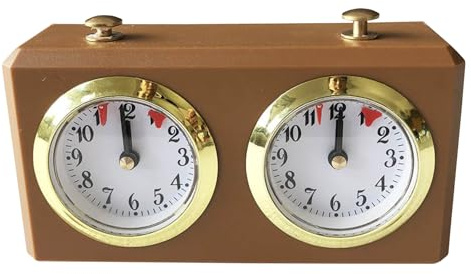 Grtheenumb Schackklocka timer |Schackklocka, professionell mekanisk timer med tidsstartknapp, 6 x 4 x 2 analog bärbar för Board International