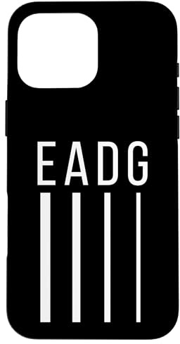 EADG Guitare Basse 4 Cordes Blanc Coque pour iPhone 16 Pro Max