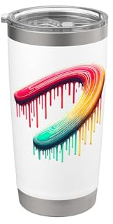 Dripping Paint Bumerang Werfen Bumerangs Doppelwandiger Edelstahl-Thermobecher