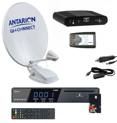 Pack Parabole Satellite Automatique 85cm + Récepteur TNTSAT HD + Positionneur