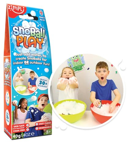ZIMPLI - Snoball Play, dwa użycia. Zamień wodę w sztuczny śnieg. Świetna zabawa dla dzieci na zewnątrz